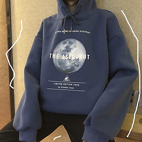 Áo Hoodie nam from rộng chất liệu cao cấp in hình mặt trăng phong cách Harajicu
