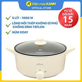 Mua Nồi lẩu điện Crystal MS-EA4001 5 lít - Hàng chính hãng