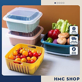Mua Bộ rổ nhựa kèm chậu có nắp đậy 3in1 mẫu mới