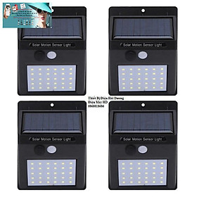 Mua Bộ 4 đèn led cảm biến hồng ngoại năng lượng mặt trời (20-30 mắt led) - cảm biến 3 chế độ