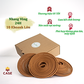 Mua Nhang Vòng Trầm Hương An Nhiên 24H  Hương Nhang Thờ Cúng Cao Cấp Thơm Dịu Nhẹ  Ít Khói  Không Cay Mắt  V24- Hộp 10 Vòng