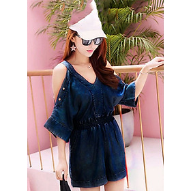 Đồ Jumpsuit Khoét Tay Đính Hạt Thời Trang S637