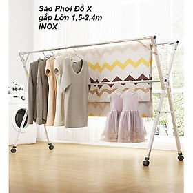 Mua Sào Phơi Đồ X gấp Lớn 1 5-2 4m INOX (Có tặng kèm móc)- Home and Garden
