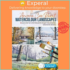 Sách - Anyone Can Paint Watercolour Landscapes - 6 Easy Step-by-Step Projects t by Grahame Booth (UK edition, paperback)