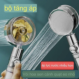 Đầu Vòi Hoa tăng áp cánh quạt đầu xoay 360 độ có nút nhấn stop có lõi lọc