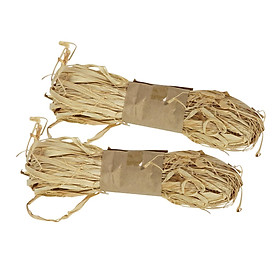 Natural Raffia Bundle Paper Ribbon Rope for Crafts Gift Packing Supplies