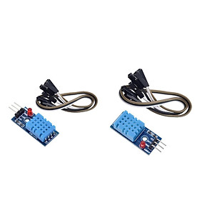 2Pieces Digital DH11 Temp Humidity Sensor Module W/ Cable for  DIY