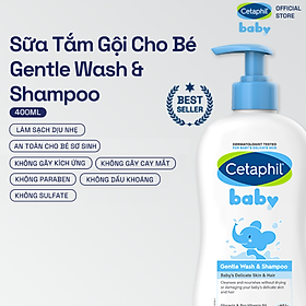 Sữa tắm gội dịu lành cho bé Cetaphil Baby Gentle Wash & Shampoo 400ml