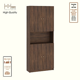 Mua HAPPY FURNITURE   Kệ sách cửa kính 2 ngăn kéo - DALEY   KSA_108   80cm x 30cm x 200cm DxRxC