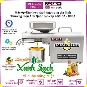 Máy ép dầu thực vật nóng và lạnh thương hiệu cao cấp AOSIDA 888A - Công suất cực đại: 1000W - Hàng Nhập Khẩu