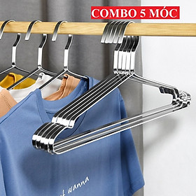 Mua RẤT DÀY - Móc Treo Phơi Quần Áo Inox 304 Chống Trượt - combo 5 cái