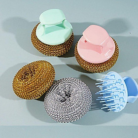 Mua Cọ Rửa xoong nồi không rỉ  bùi nhùi đánh xoong nồi Có Tay Cầm Siêu Bền Có Tay Cầm Sạch Sẽ ( Tròn Cán Ngắn)