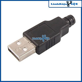 Đầu Jack Cổng USB A Đực 4P + Vỏ