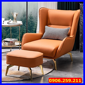 Mua Ghế Sofa Da Pu cao cấp - Ghế Sofa thư giãn kèm đôn - Ghế Sofa phòng khách mang phong cách Bắc Âu