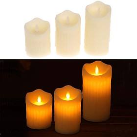 Mua nến trụ điện tử 5 3*7 5 kèm pin trang trí không gian nhà ở  spa( có hiệu ứng ánh lửa)