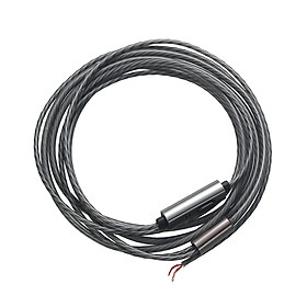 DIY Earphone Cable with Mic Pure Copper Wire Replacement Type-C Male Jack to Bare End Headphone Cable Semi-finished