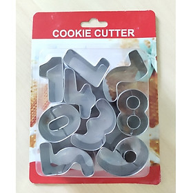 Mua Set 9 khuôn cắt bánh bằng thép không gỉ tạo hình các con số  cắt bánh cắt rau củ tiện dụng GD522-Khuonbanh-So
