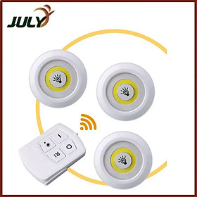 Mua Bộ 3 đèn LED mini gắn tường tủ  có điều khiển từ xa  có chức năng hẹn giờ tắt - JL
