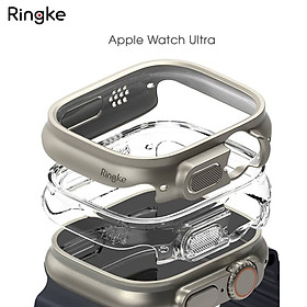 Mua Bộ 2 ốp RINGKE Slim dành cho Apple Watch Ultra 2/ Apple watch Ultra _ Hàng chính hãng - Clear & Titanium Gray