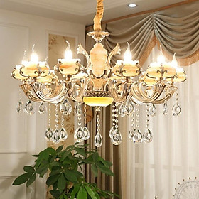 Đèn chùm trang trí pha lê ELIS cao cấp loại 15 tay chuẩn loại 1 kèm bóng LED nến