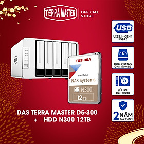 Mua Bộ Thiết bị lưu trữ DAS TerraMaster D5-300+N300 12T Hàng chính hãng