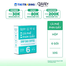Hộp 6 Gói Cà Phê Phin Giấy Là Việt 100% Arabica (10g/gói)