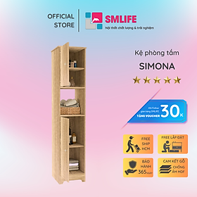 Tủ phòng tắm gỗ hiện đại SMLIFE Simona  | Gỗ MDF dày 17mm chống ẩm | D38xR40xC180cm