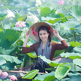 set bà ba nâu kèm quần và khăn( loại đẹp) - Nâu, Nâu