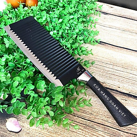 Mua Dao lượn sóng chống dính  dao thái thịt  thái rau củ - Cán bọc nhựa siêu êm 30cm. Chuyên phục vụ Sp Gia dụng  Khuôn làm