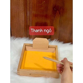 KHAY CÁT MONTESSORI KÈM BÚT GỖ, ĐỒ CHƠI GIÁO DỤC GIÚP TRẺ HỌC CHỮ CÁI VÀ SỐ