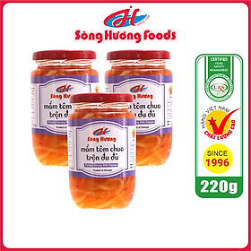 3 Hũ Mắm Tôm Chua Trộn Đu Đủ Sông Hương Foods Hũ 220g
