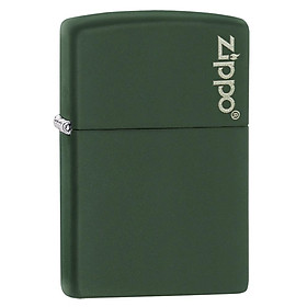 Bật Lửa Classic Green Matte Zippo Logo 221ZL