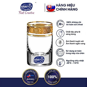 Mua Bộ 6 ly uống rượu mạnh mạ vàng Tiệp Khắc 24k 035 ml