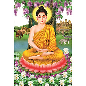 Mua Tranh thêu chữ thập thích ca mô ni phật LV3492 50 x 70 cm  - chưa thêu