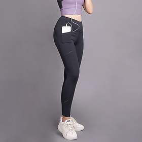 Quần tập Yoga Gym dài nâng mông có 2 túi bên hông cho nữ Thiết kế cao cấp Hibi Sports Mã QD307