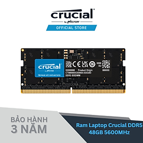 Ram Laptop Crucial DDR5 48GB Bus 5600 CL46, điện áp 1.1V - CT48G56C46S5- Hàng chính hãng