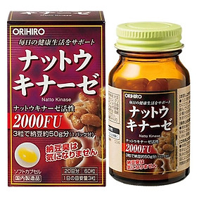 Thực Phẩm Chức Năng Viên Uống Hỗ Trợ Phòng Ngừa Đột Quỵ, Tai Biến Nattokinase Orihiro Nhật Bản - Tặng kẹo mật ong SENJAKU