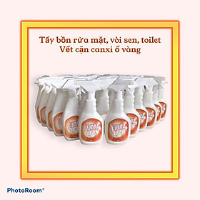 Tẩy cặn canxi vết ố vàng trên bồn rửa mặt, vòi sen và bồn cầu