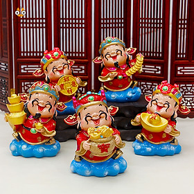 Bộ 05 tượng chibi Thần Tài 7.5cm cao cấp