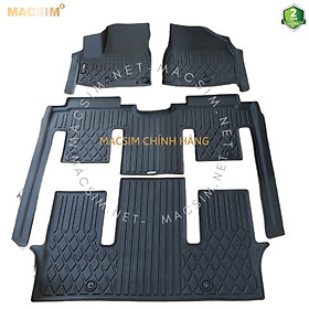 Thảm lót sàn xe ô tô Kia Sedona 2016-2021( 3 hàng ghế) Nhãn hiệu Macsim chất liệu nhựa TPE cao cấp màu đen