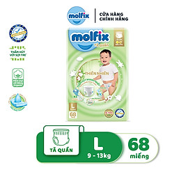 Tã quần Molfix Thiên nhiên Ultra M76/L68/XL62/XXL56