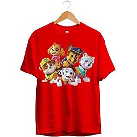 Áo thun trẻ em chó paw 4 6 màu , Có size người lớn, King Cotton