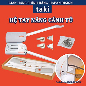 Tay Nâng Cánh Tủ, Tay Nâng Cánh Đôi TAKI Giống Blum - Bảo Hành 10 Năm - Có Thợ Lắp