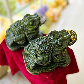 Mua Thiềm Thừ Phong Thủy   Cóc 3 Chân Đá Ngọc Hoàng Long & Đá Serpentine - Dài 12cm & 15cm & 20cm