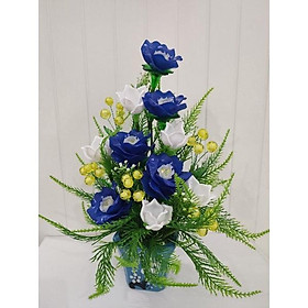 Mua Chậu hoa pha lê cao 30 cm -Hoa để bàn