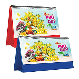LỊCH TẾT 2026 - Lịch Để Bàn Ngang Không Note 2026 (25 x 12cm) (KV 12 Mẫu) - Màu Đế Ngẫu Nhiên