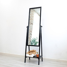Gương Đứng Soi Toàn Thân Trang Điểm Khung Gỗ Hàn Quốc Phối Kệ Shelf Mirror Nội Thất Kiểu Hàn BEYOURs