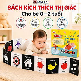 Sách - Bộ 36 HÌNH KÍCH THÍCH THỊ GIÁC Cho Bé Từ 0-2 Tuổi 18cm x 18cm Bìa Cứng - SKIDS