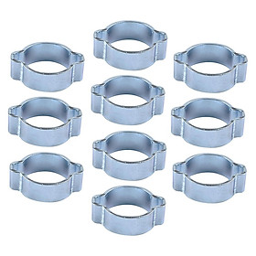 PACK OF 10 x (23 TO 27mm) O CLIPS 2 EAR CLAMPS Zinc Plated