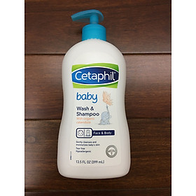 Cetaphil tắm gội hữu cơ Organic - Cetaphil Baby Wash & Shampoo with Organic Calendula 399ml